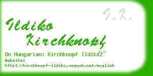 ildiko kirchknopf business card